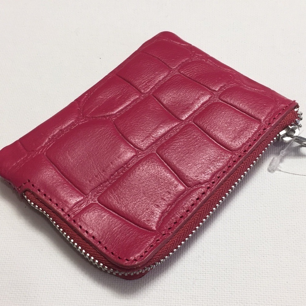 Free People Pink Alligator Coin Purse